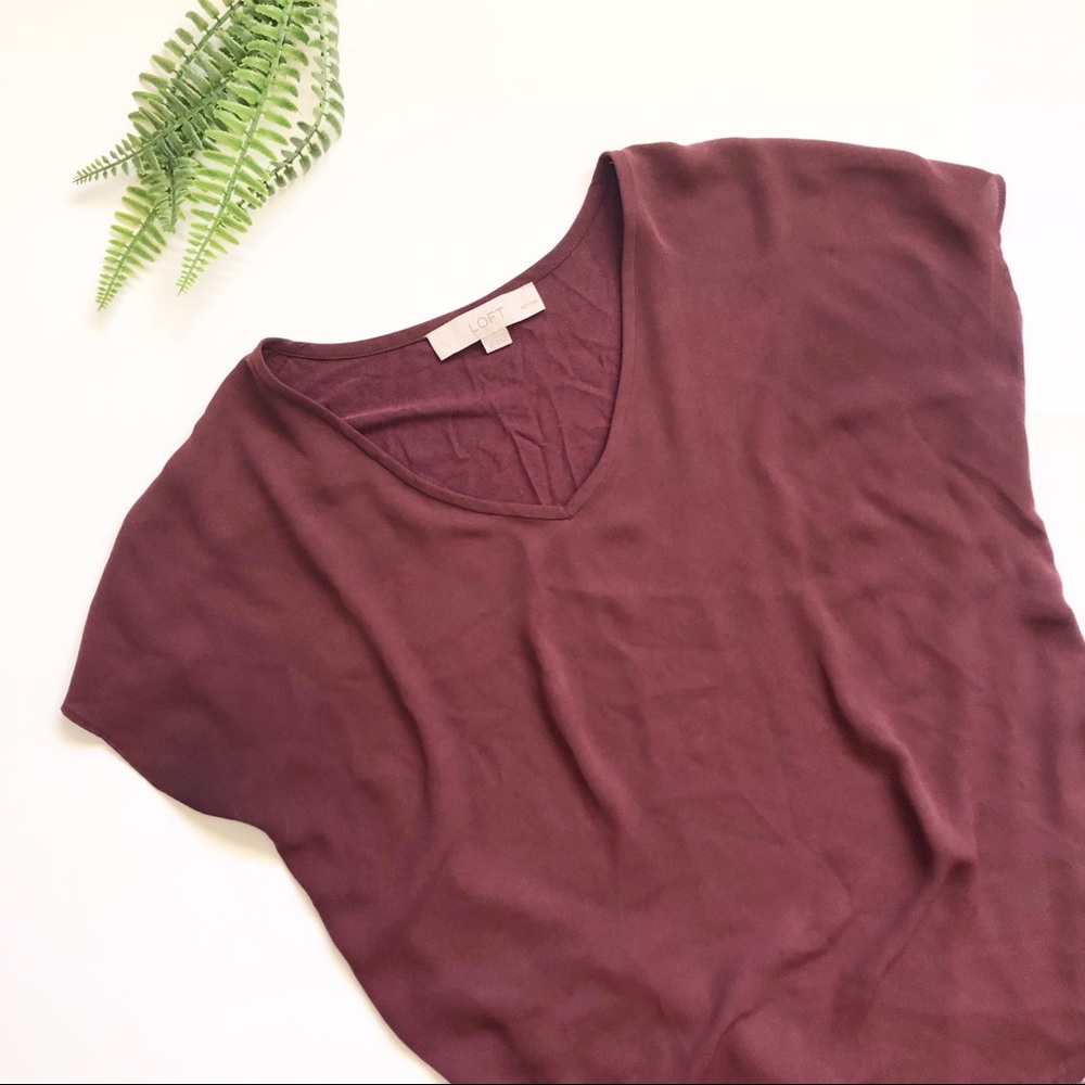Loft Burgundy Blouse